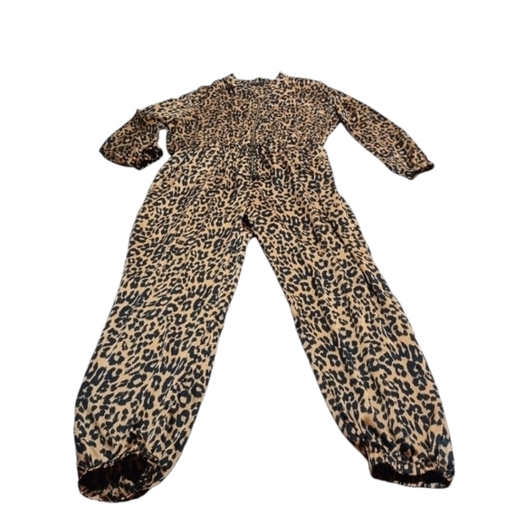 Fashion to Figure Leopard Print Jumpsuit Romper Size 2 Womens Stylish Back Brown - Picture 4 of 13